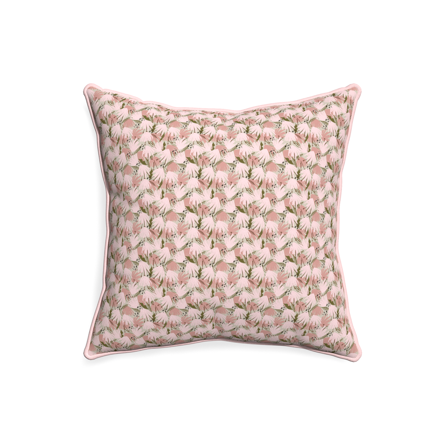 20-square eden pink custom pink floralpillow with petal piping on white background