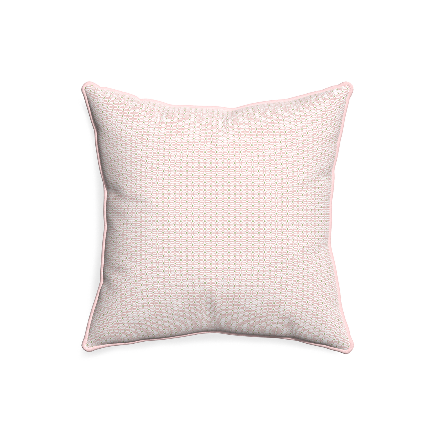20-square loomi pink custom pink geometricpillow with petal piping on white background
