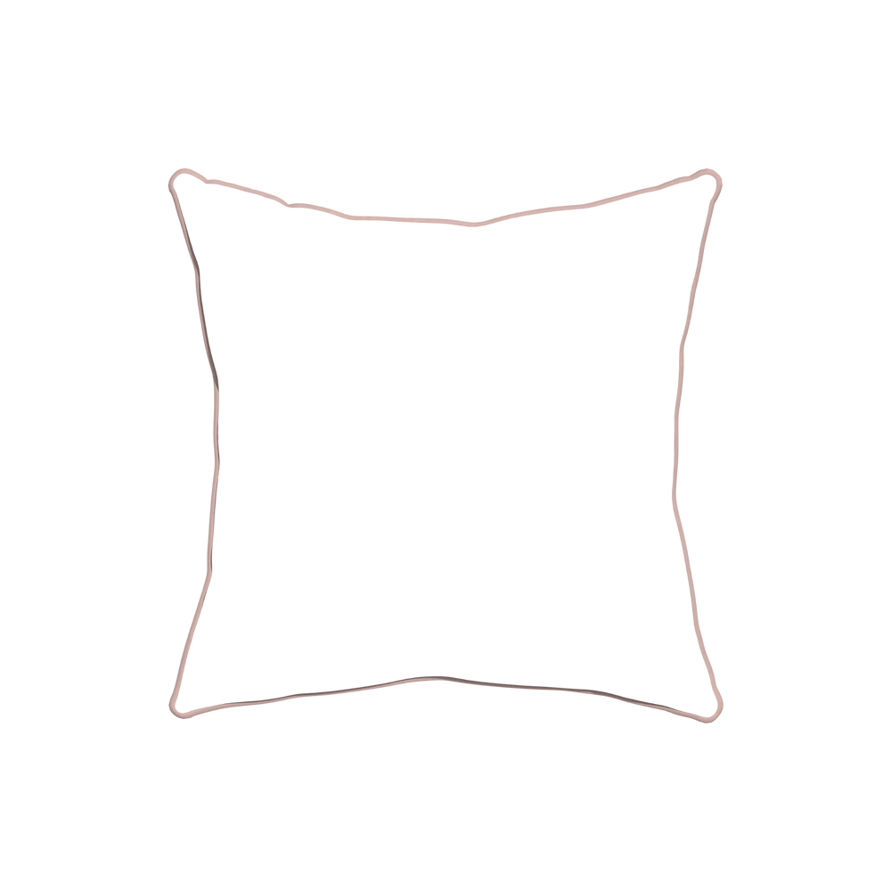 20-square ruby moss custom pillow with r piping on white background