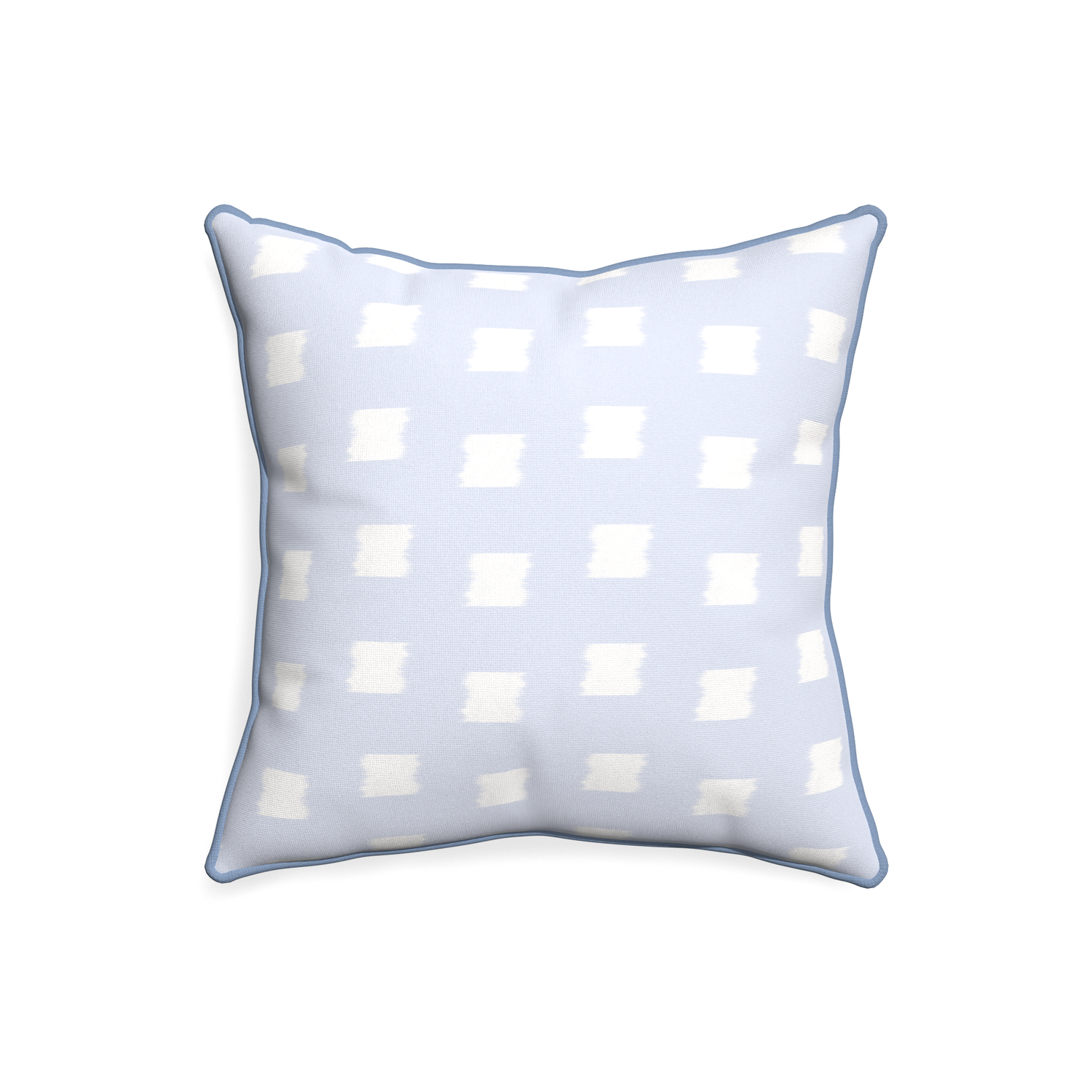 20-square denton custom sky blue patternpillow with sky piping on white background