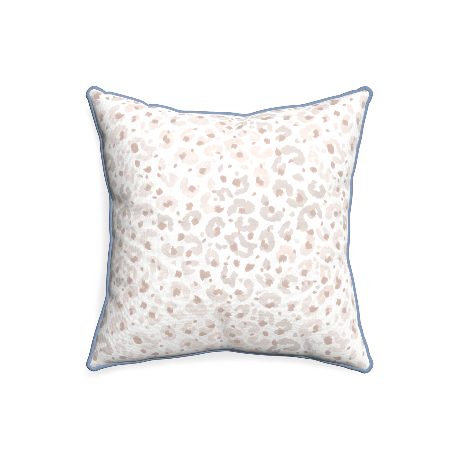 20-square rosie custom beige animal printpillow with sky piping on white background