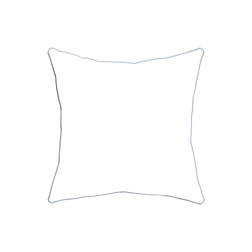 20-square ruby moss custom pillow with s piping on white background