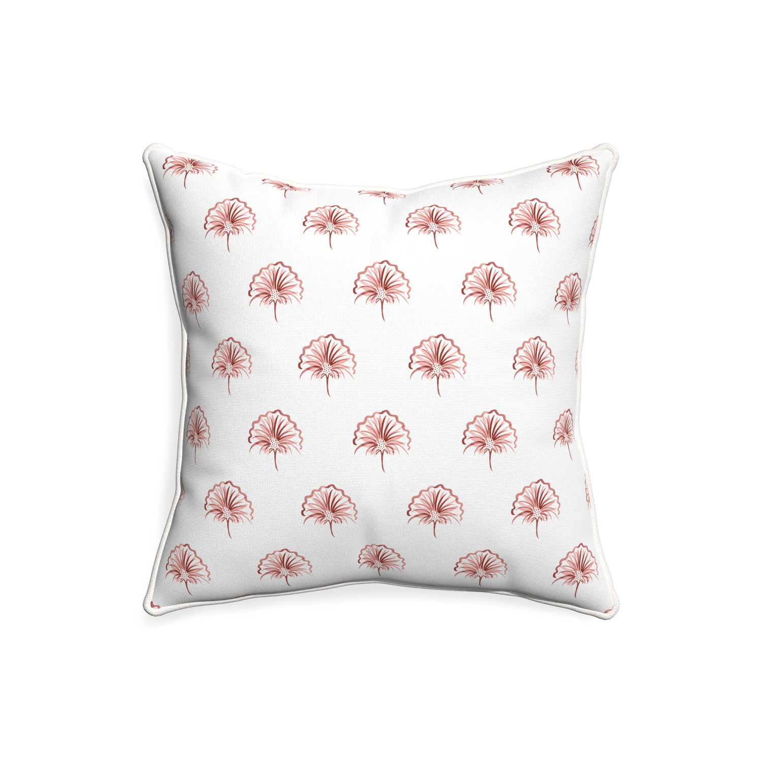 20-square penelope rose custom floral pinkpillow with snow piping on white background