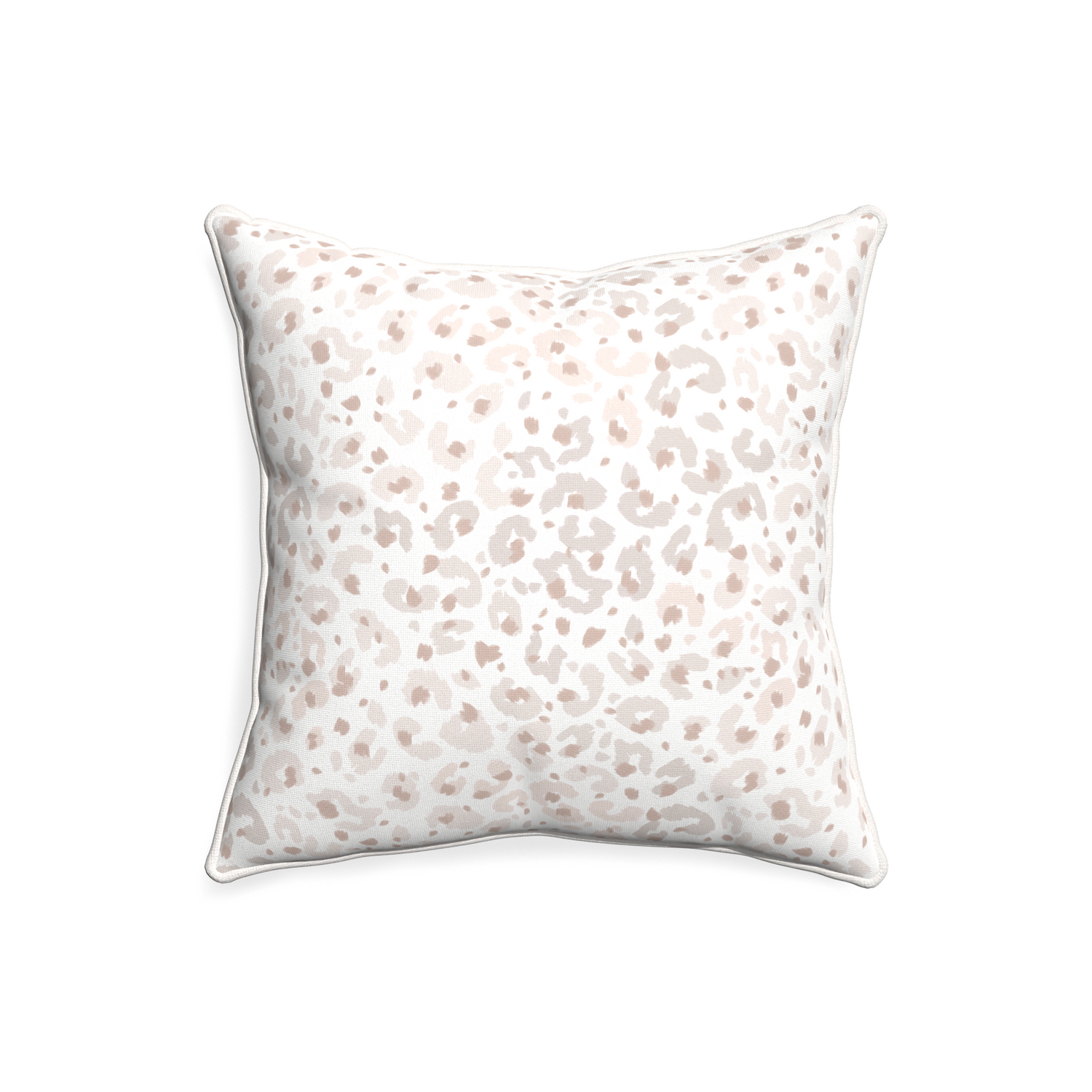 20-square rosie custom beige animal printpillow with snow piping on white background