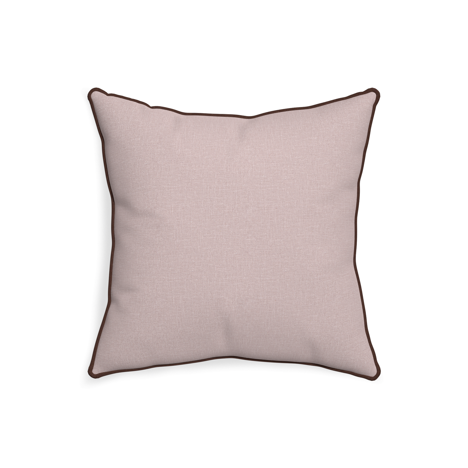 20-square orchid custom mauve pinkpillow with w piping on white background