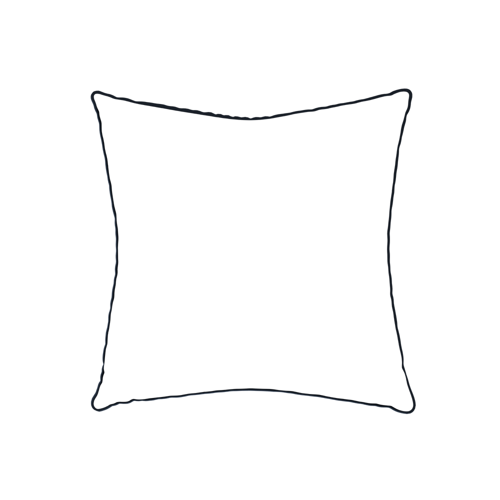 22-square ruby moss custom pillow with c piping on white background