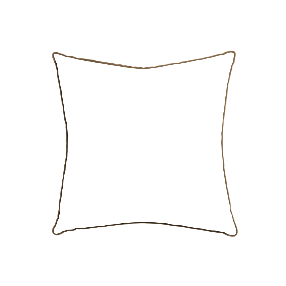 22-square ruby moss custom pillow with c piping on white background