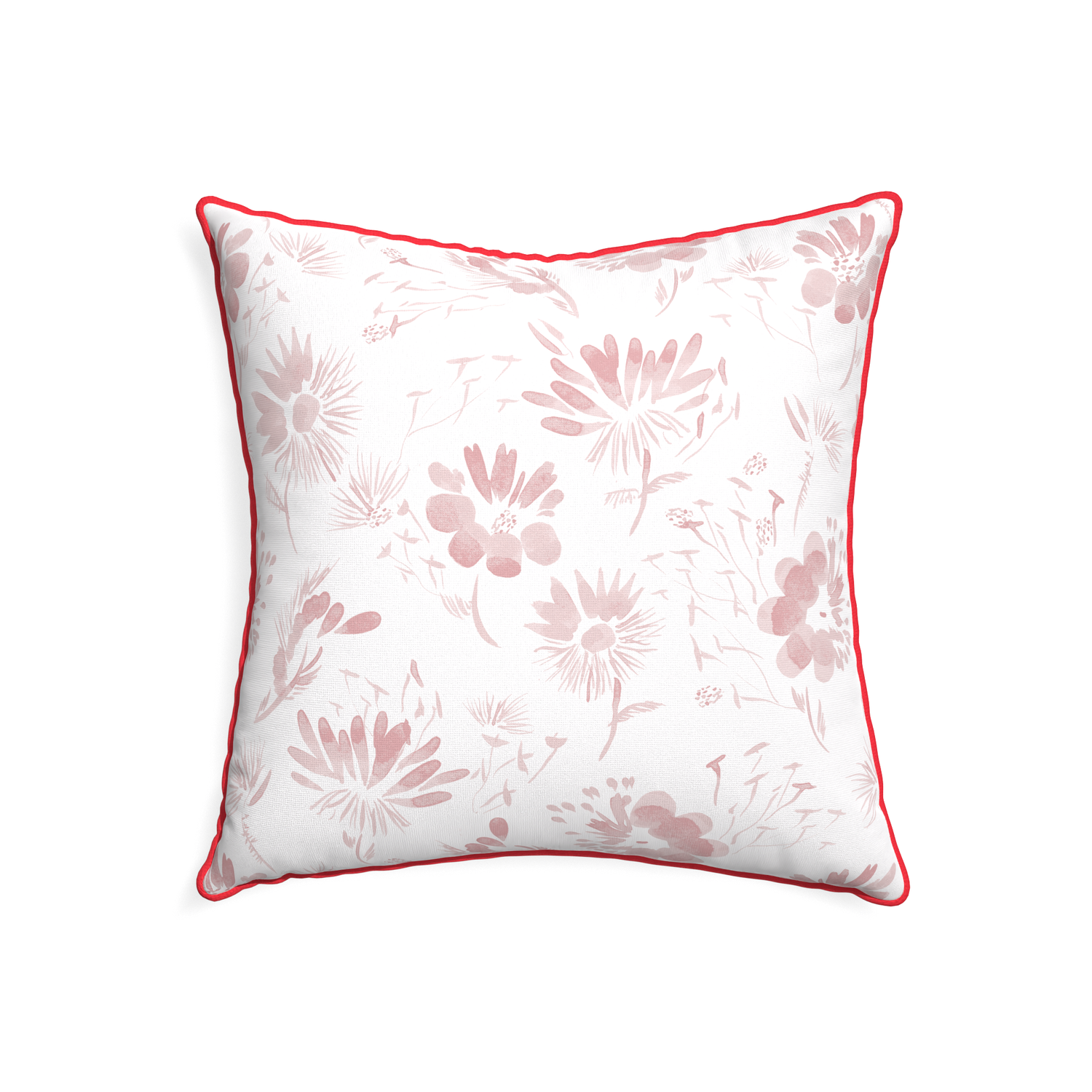 22-square blake custom pink floralpillow with cherry piping on white background