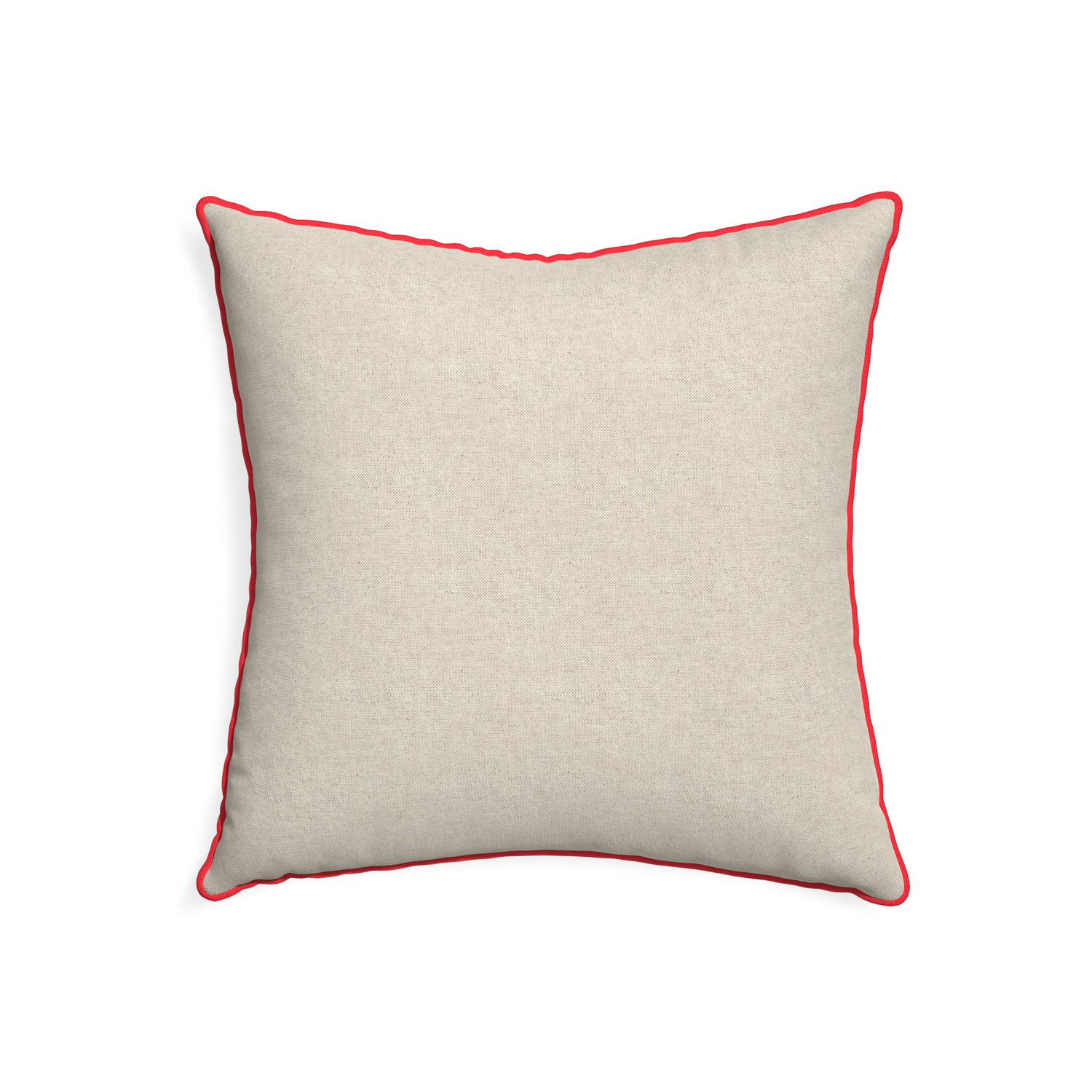 22-square oat custom light brownpillow with cherry piping on white background