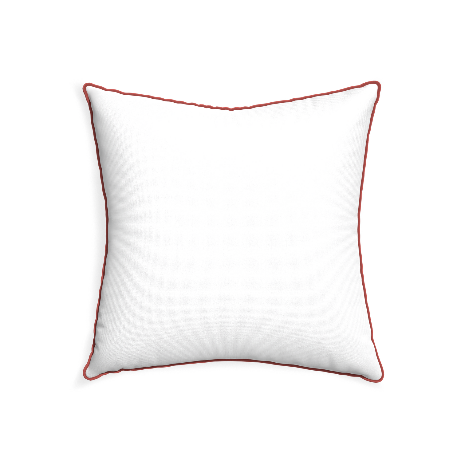 22-square snow custom white cottonpillow with c piping on white background