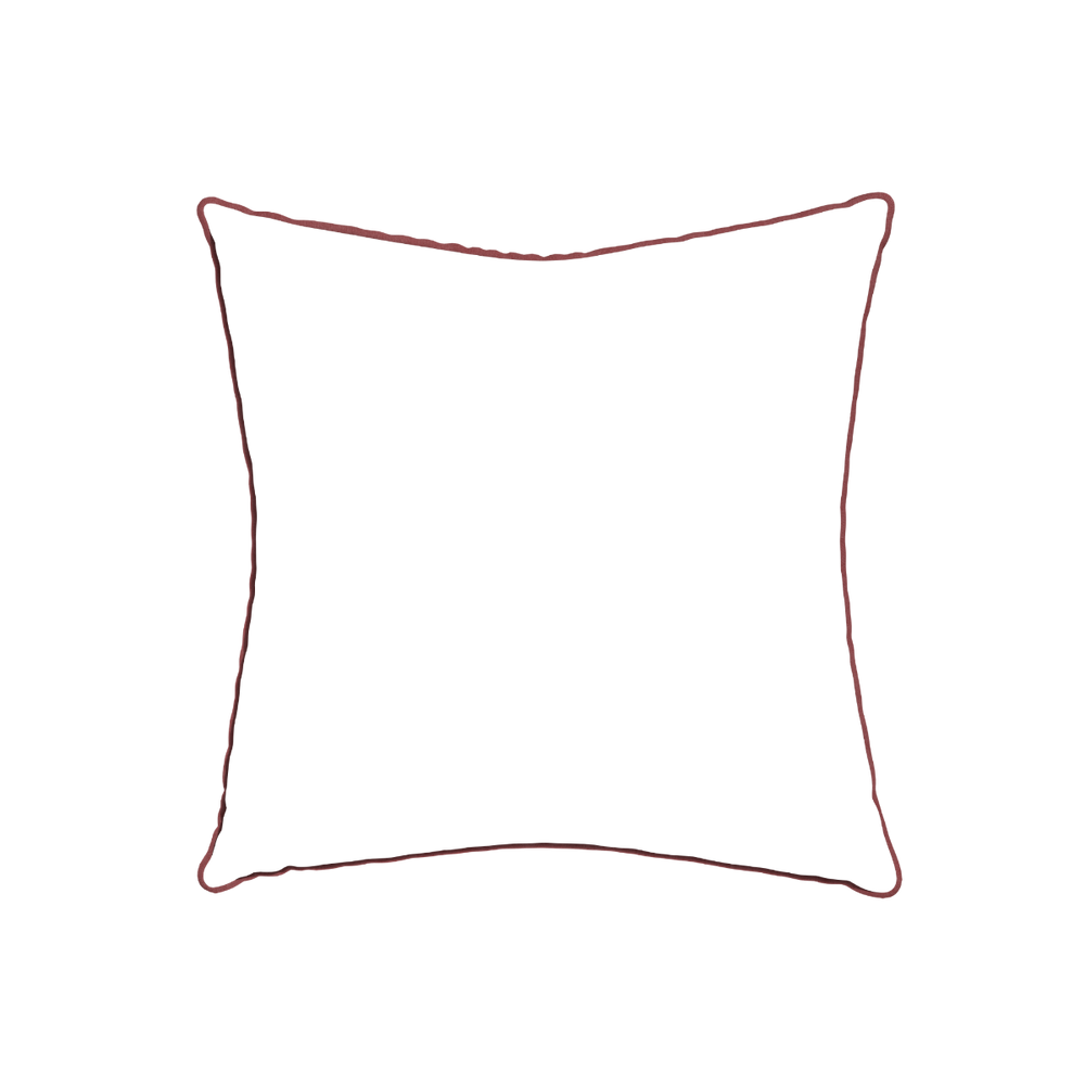 22-square gemma pear custom pillow with c piping on white background