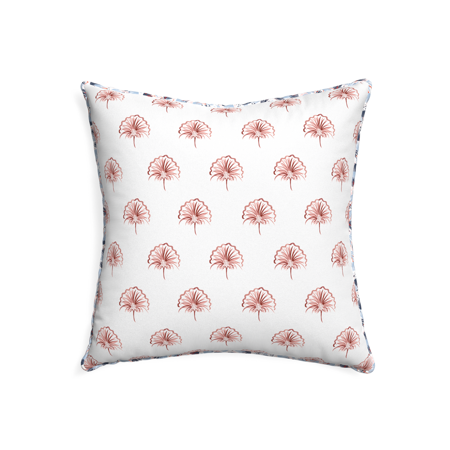 22-square penelope rose custom floral pinkpillow with e piping on white background