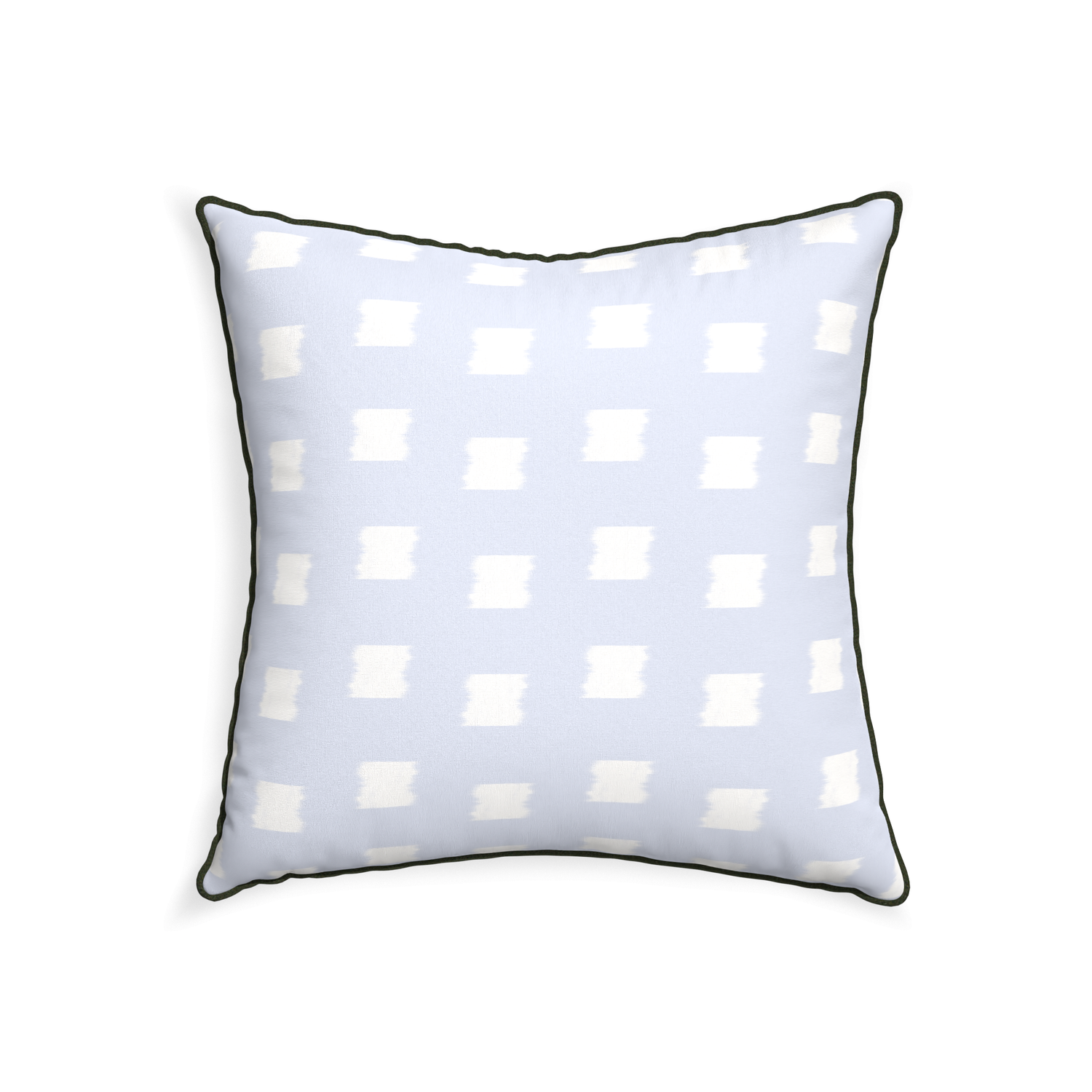 22-square denton custom sky blue patternpillow with f piping on white background