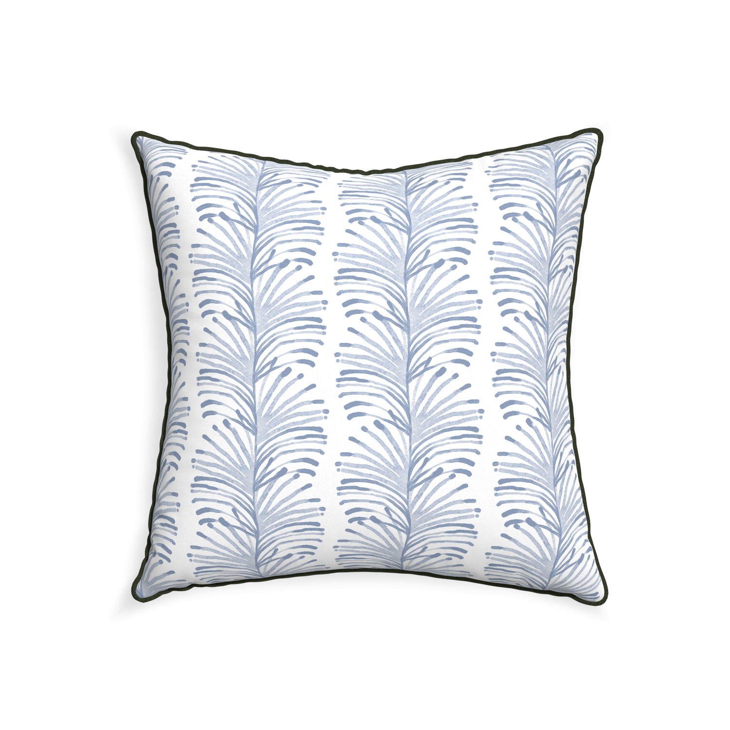 22-square emma sky custom sky blue botanical stripepillow with f piping on white background