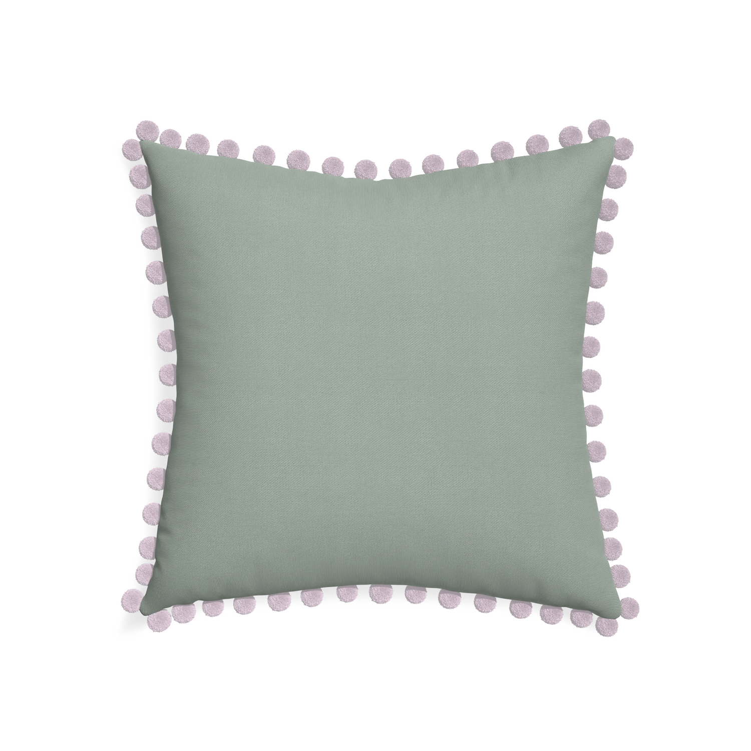 22-square sage custom sage green cottonpillow with l on white background