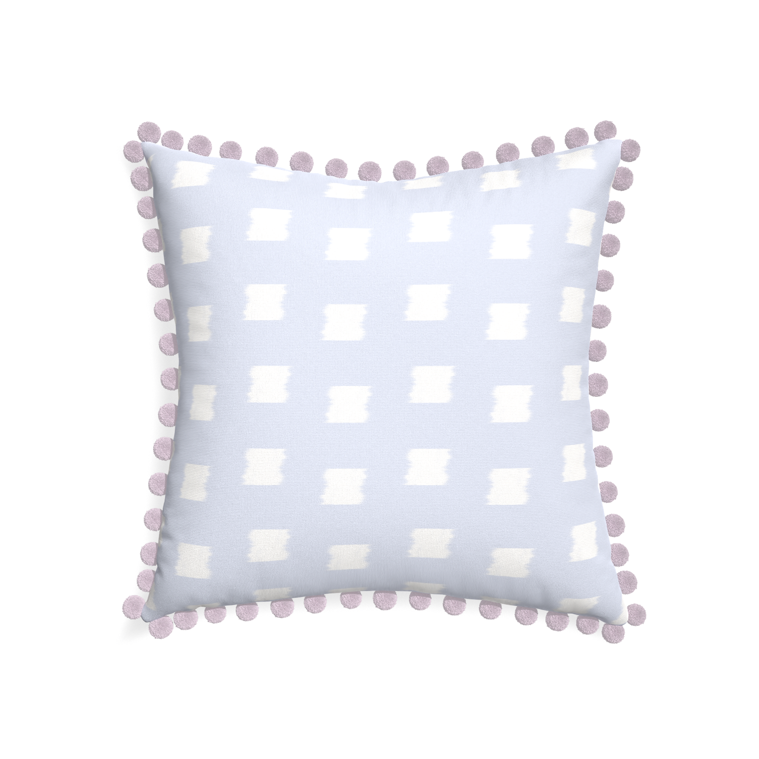 22-square denton custom sky blue patternpillow with l on white background