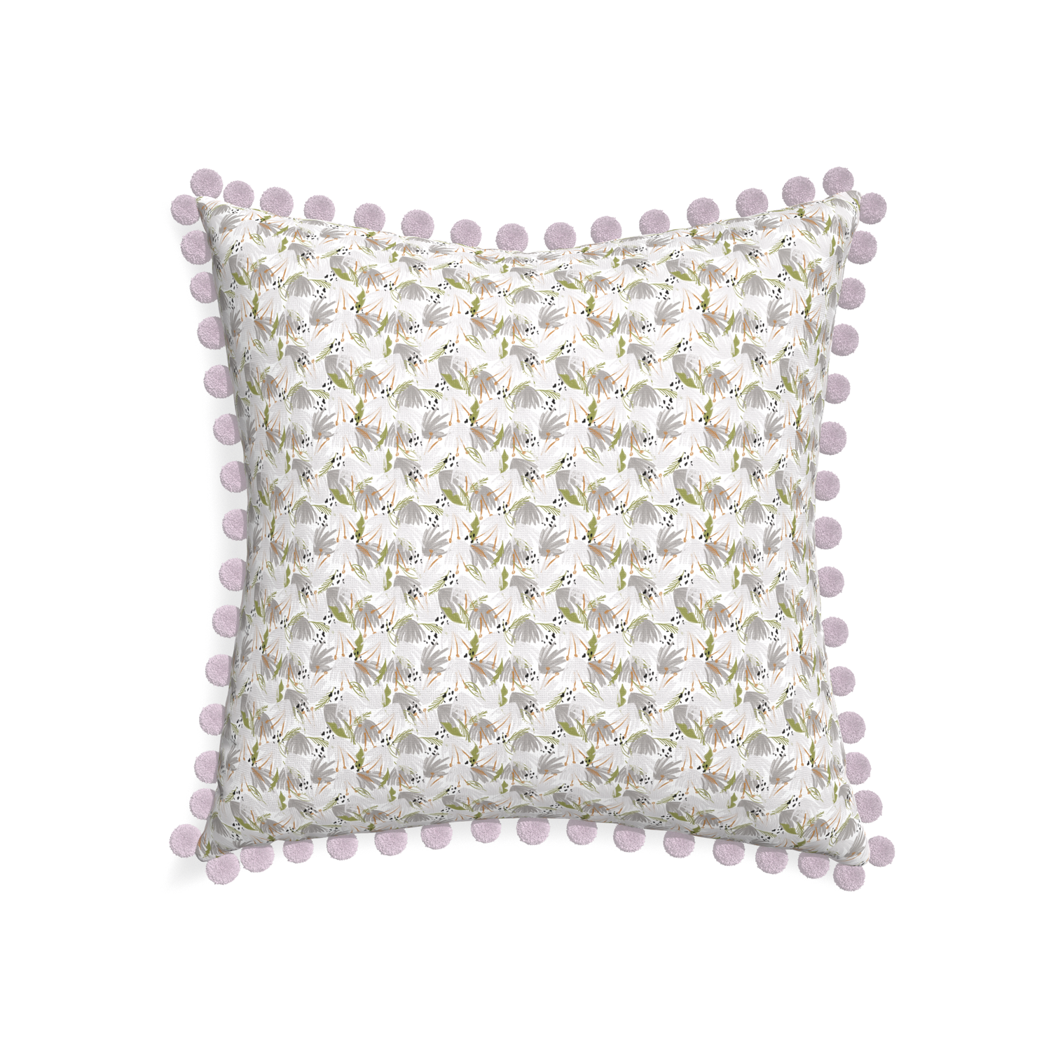 22-square eden grey custom grey floralpillow with l on white background