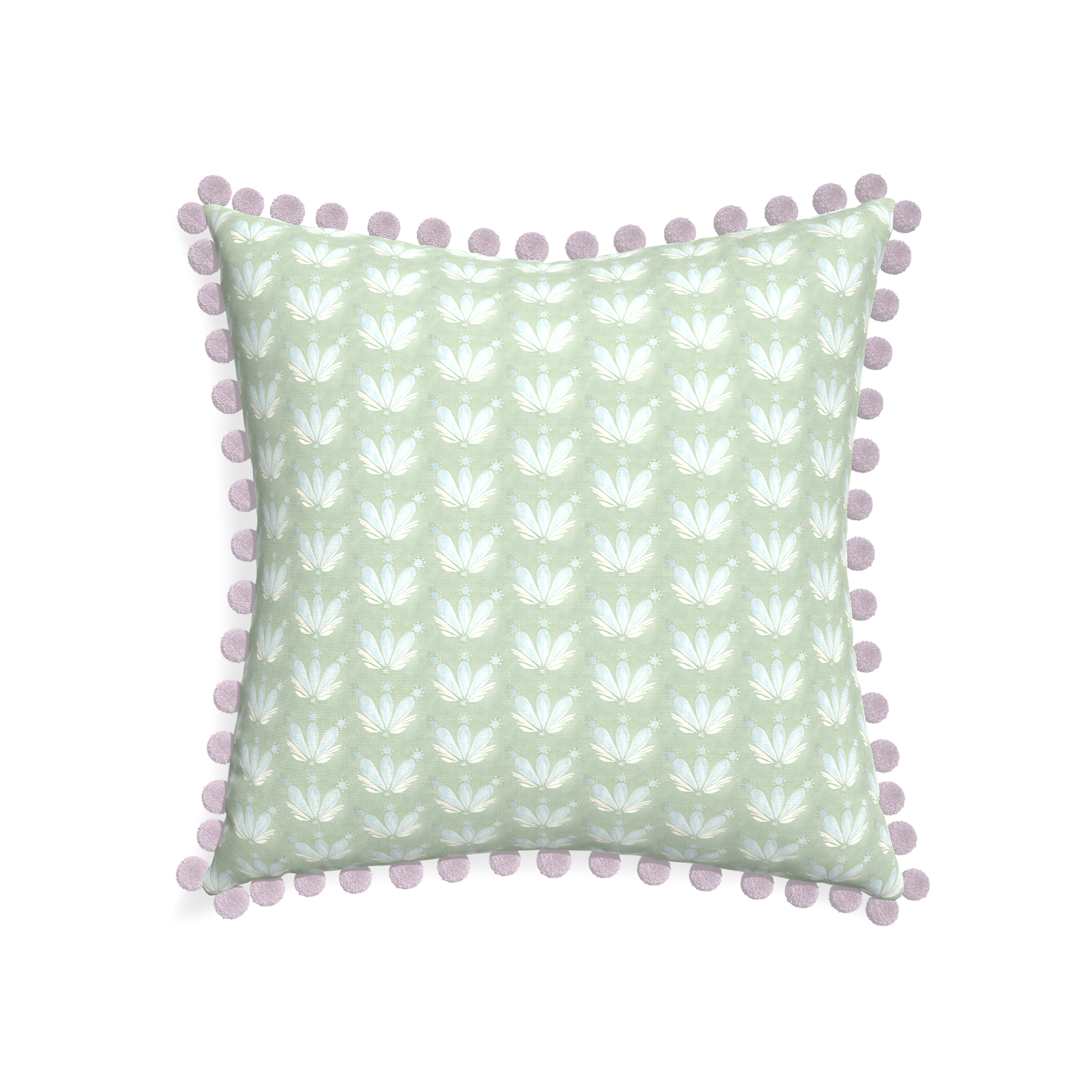 22-square serena sea salt custom blue & green floral drop repeatpillow with l on white background