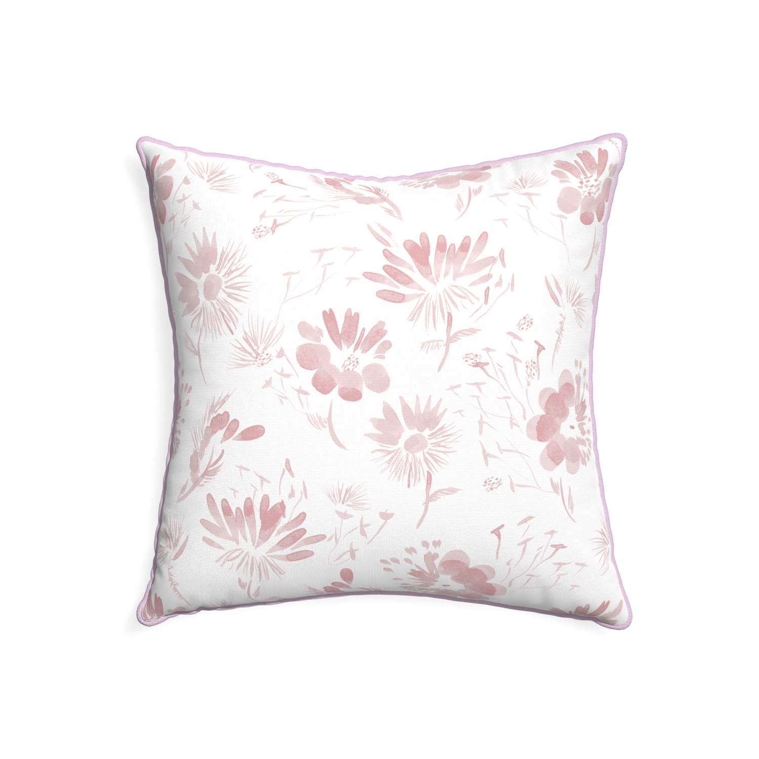22-square blake custom pink floralpillow with l piping on white background