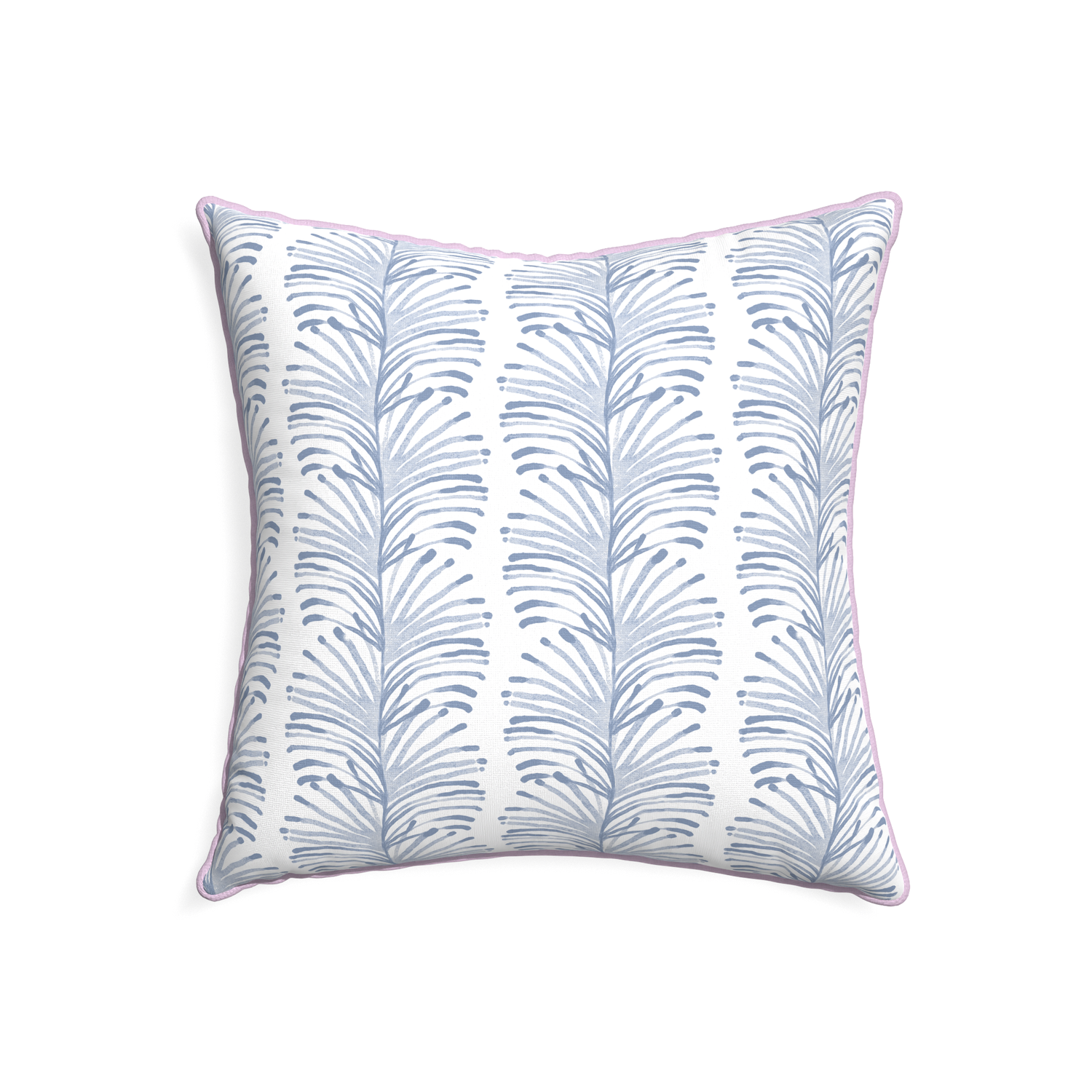 22-square emma sky custom sky blue botanical stripepillow with l piping on white background