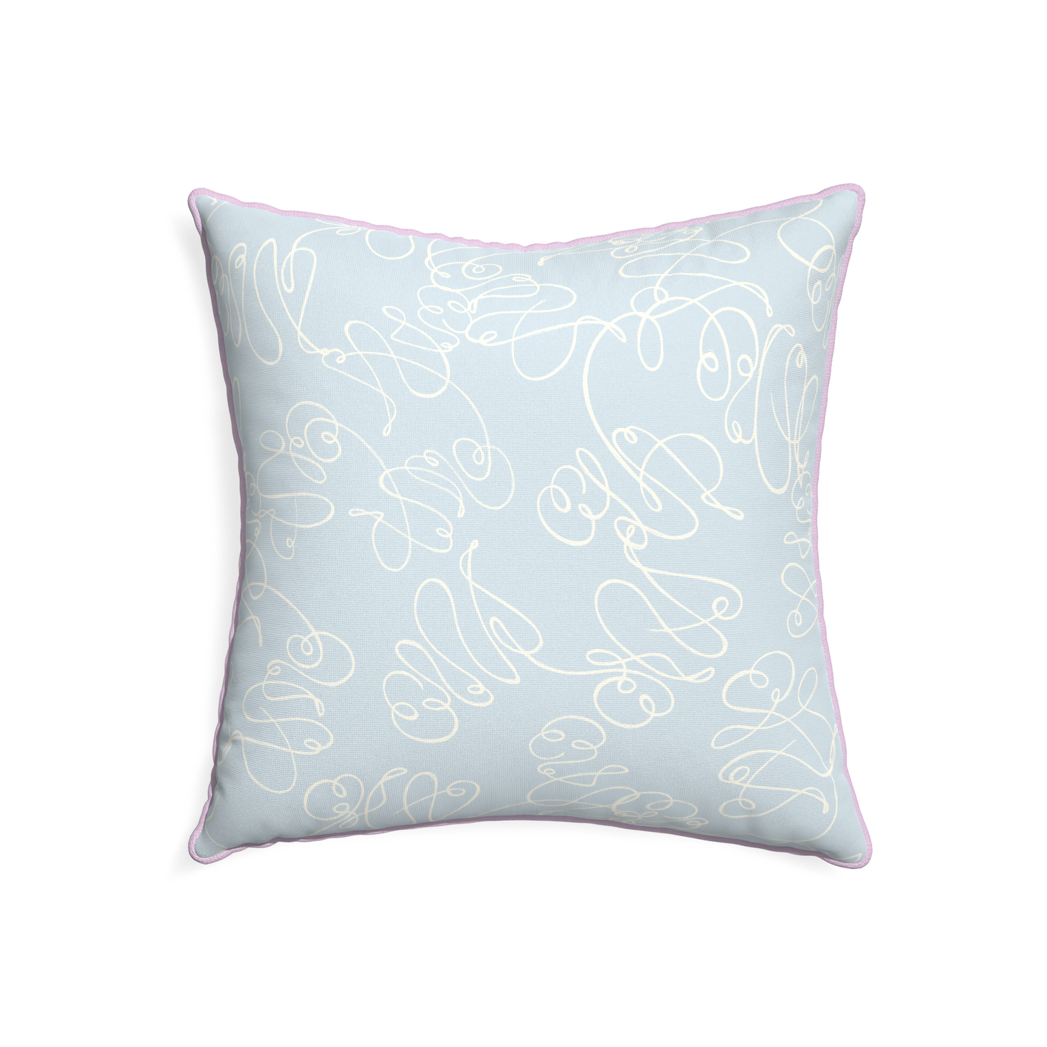 22-square mirabella custom powder blue abstractpillow with l piping on white background