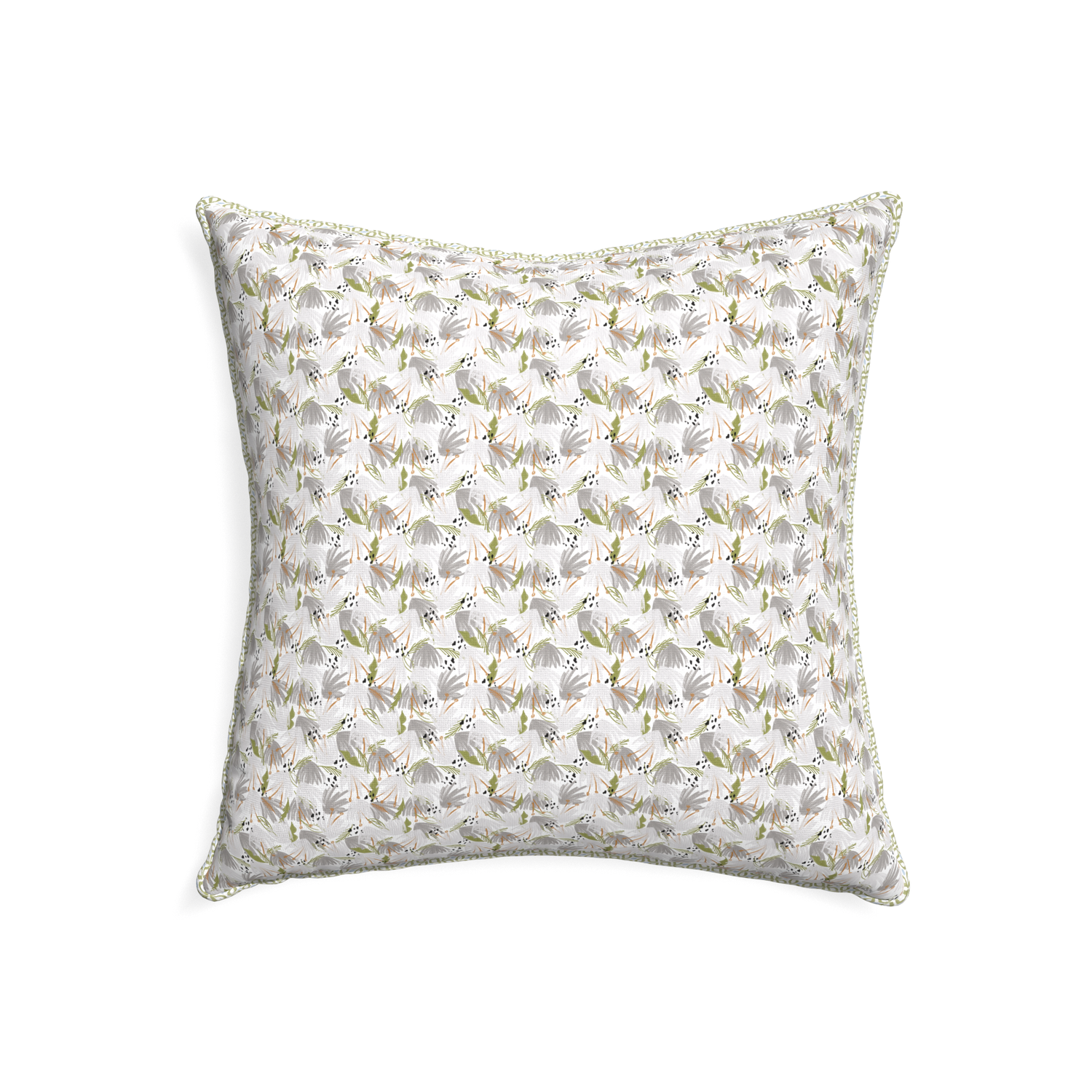 22-square eden grey custom grey floralpillow with l piping on white background