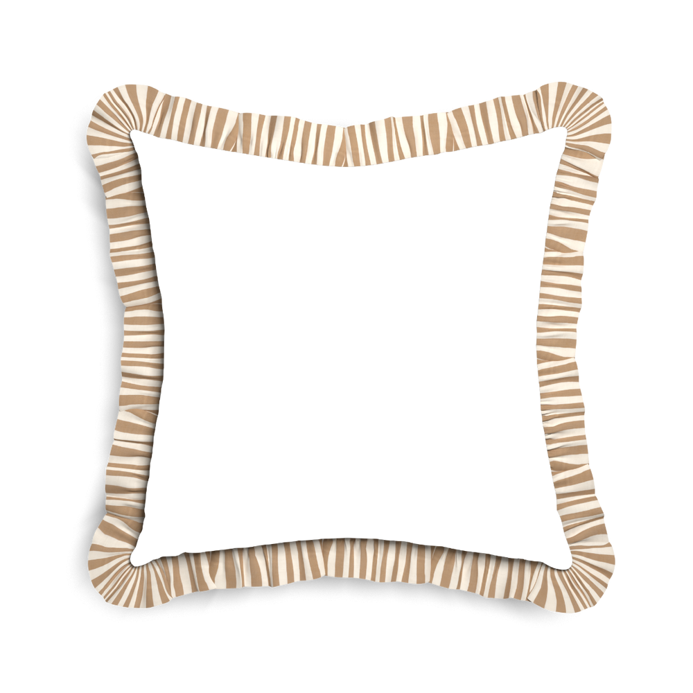 22-square ruby moss custom pillow with l on white background