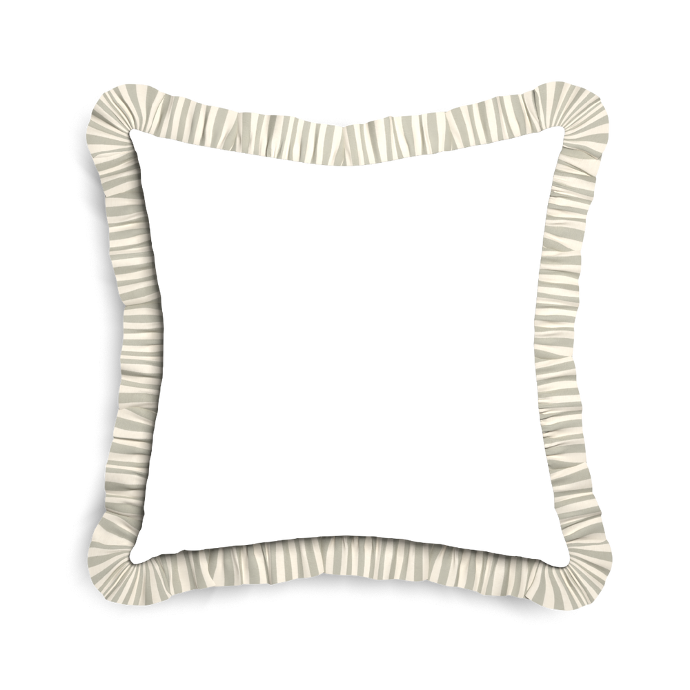 22-square ruby moss custom pillow with l on white background