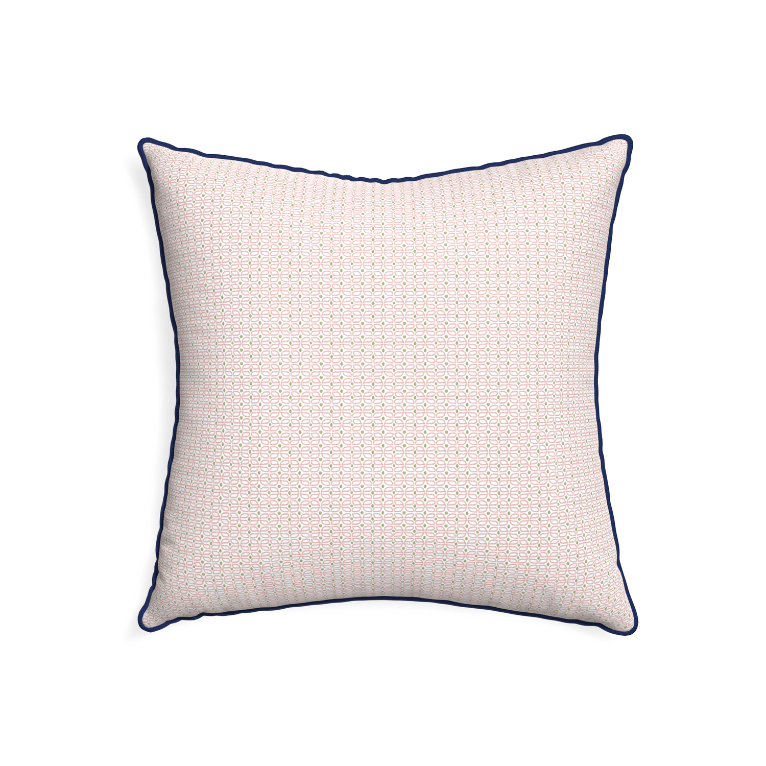 22-square loomi pink custom pink geometricpillow with midnight piping on white background