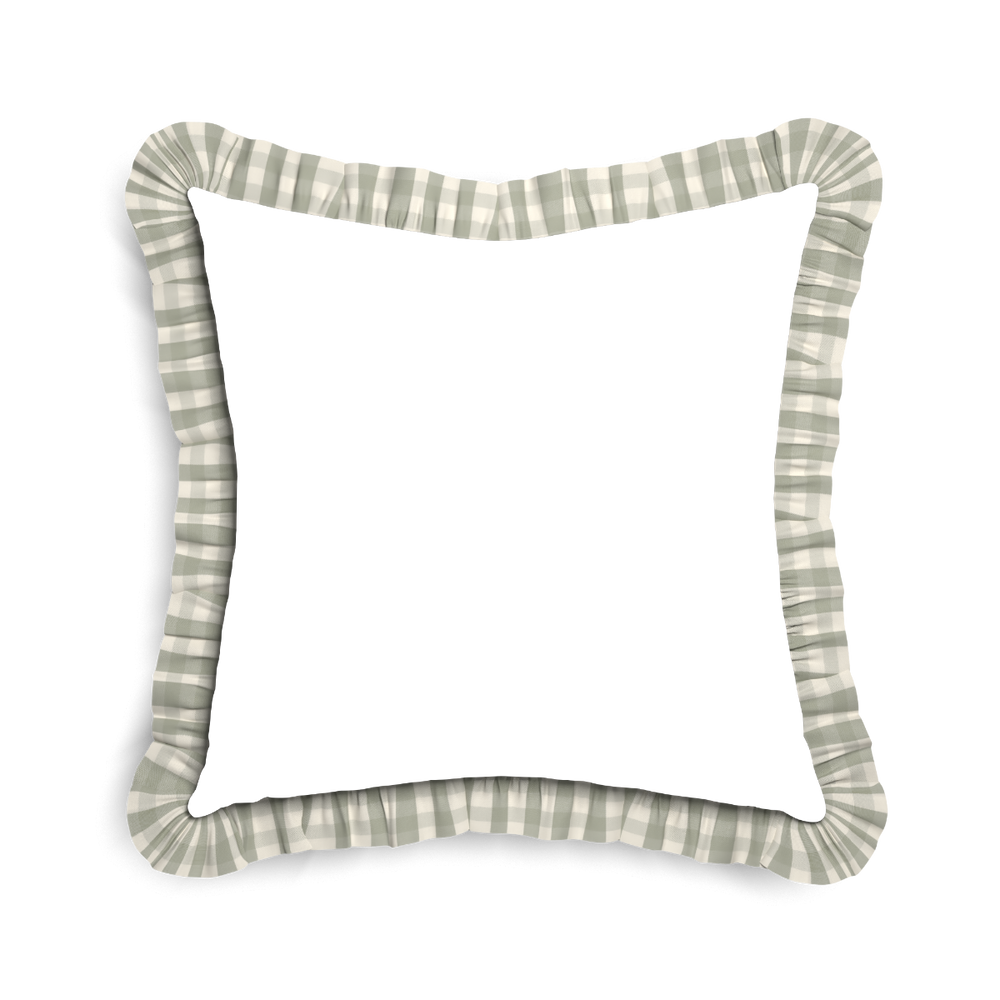 22-square ruby moss custom pillow with m on white background