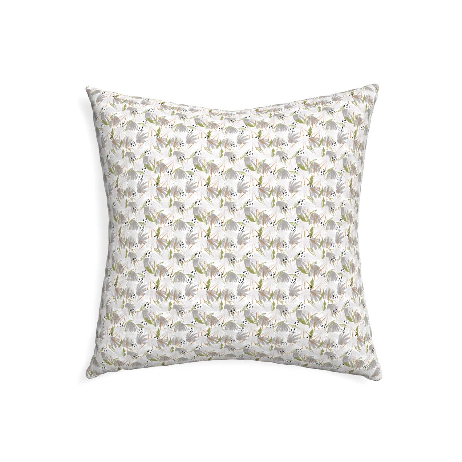 22-square eden grey custom grey floralpillow with none on white background