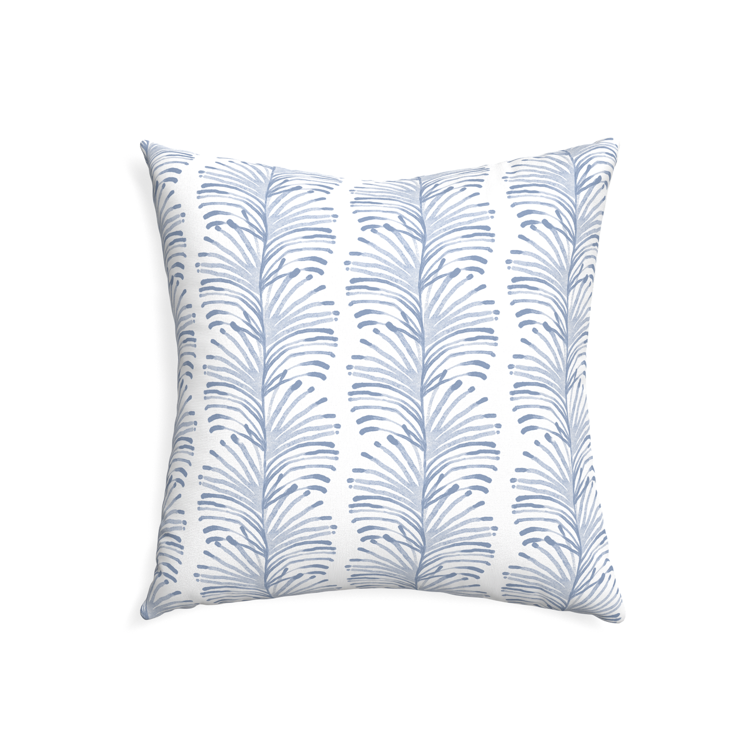 22-square emma sky custom sky blue botanical stripepillow with none on white background