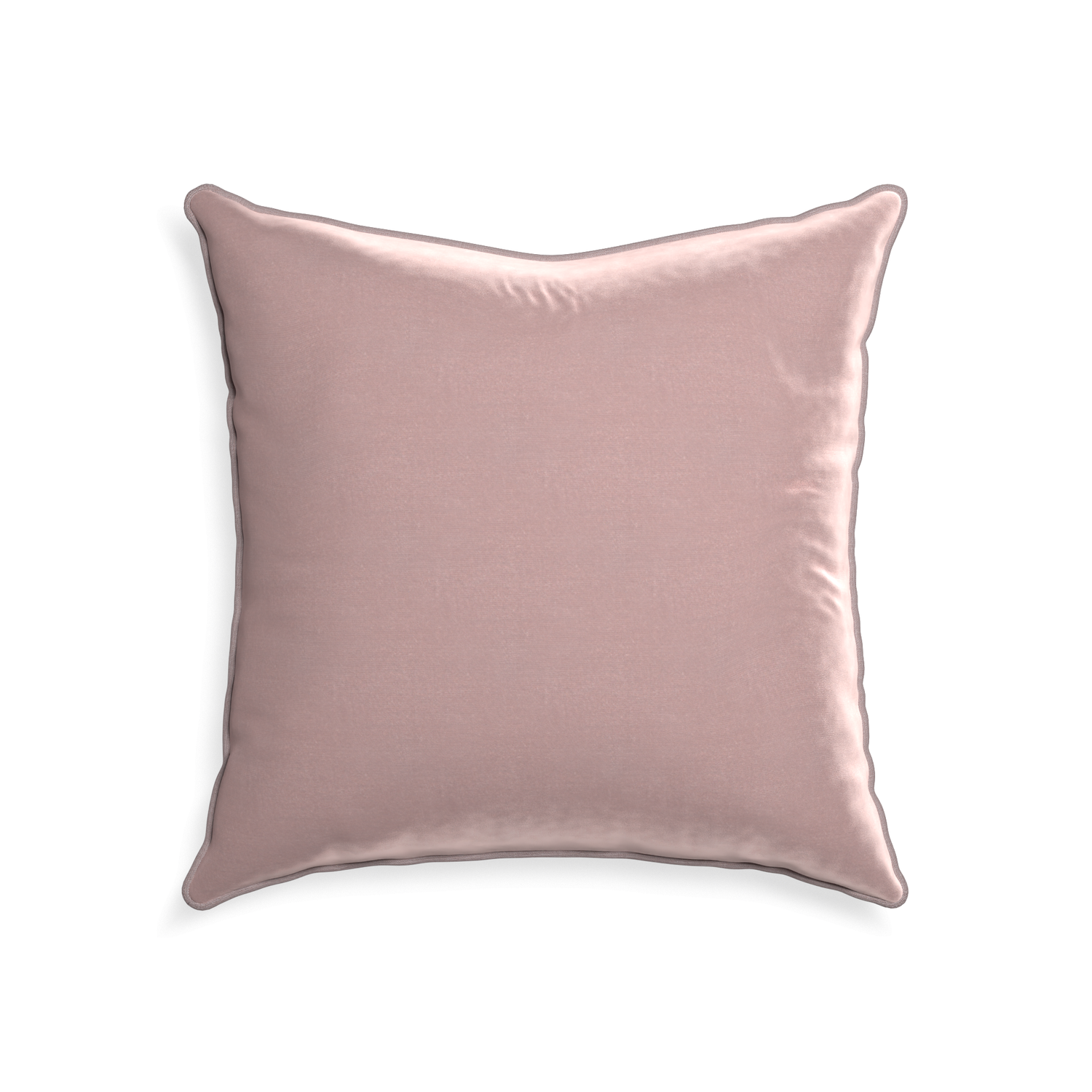22-square mauve velvet custom mauvepillow with orchid piping on white background