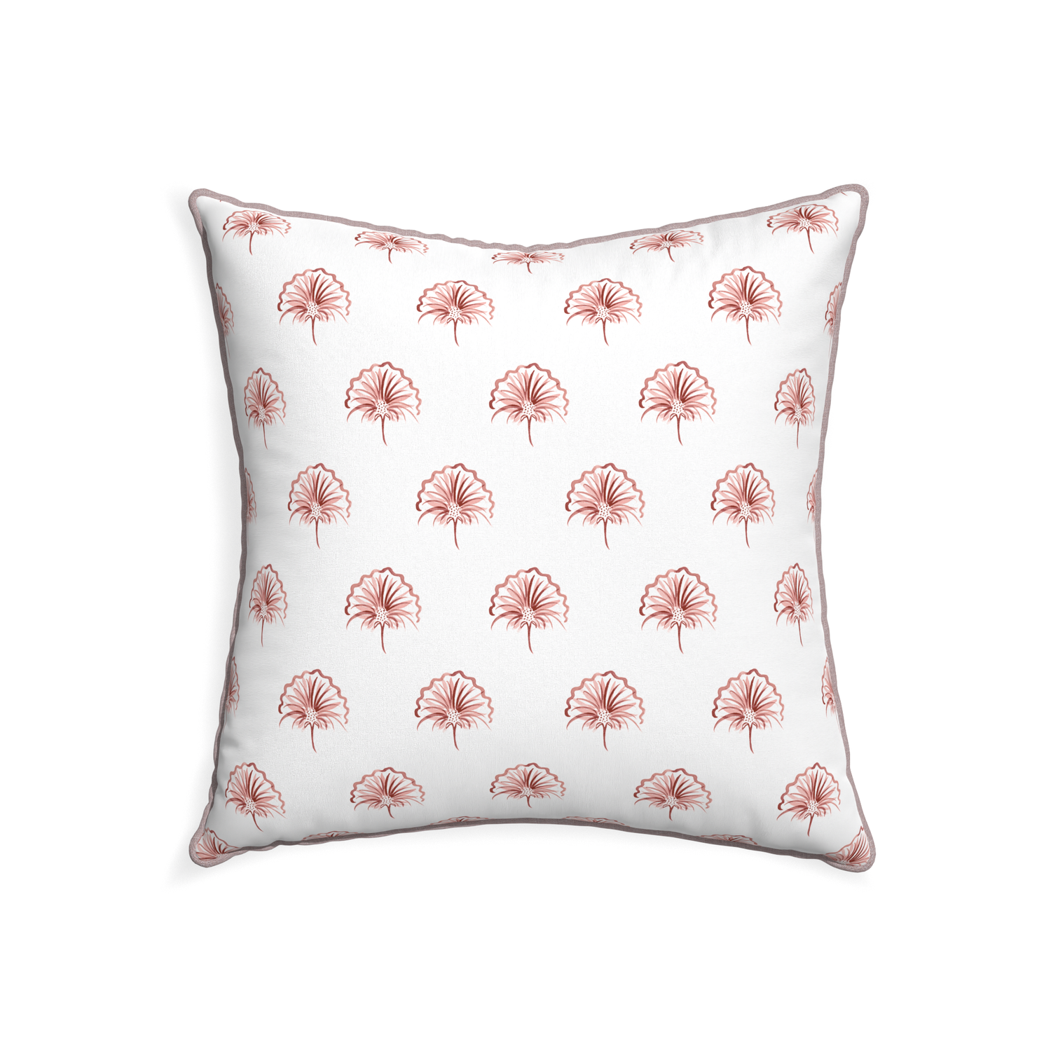 22-square penelope rose custom floral pinkpillow with orchid piping on white background
