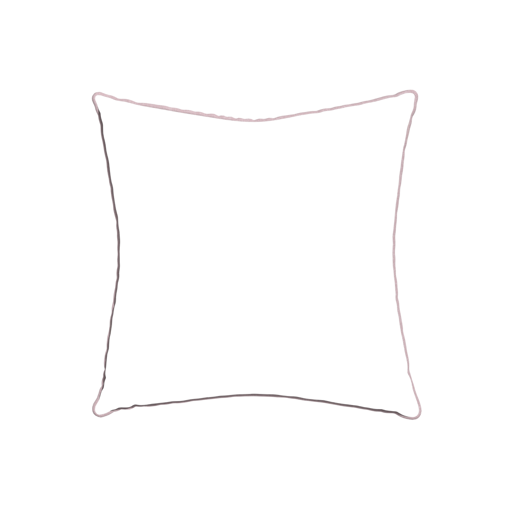 22-square gemma pear custom pillow with orchid piping on white background