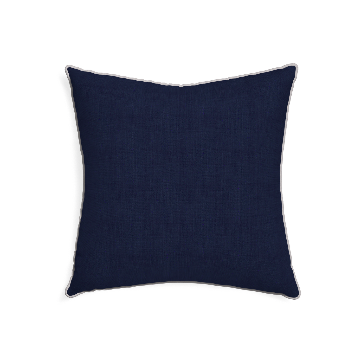 22-square midnight custom navy bluepillow with pebble piping on white background