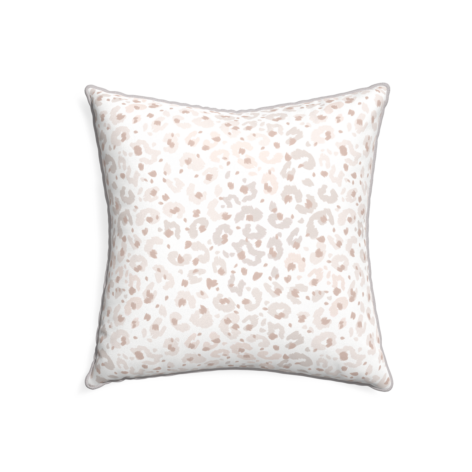22-square rosie custom beige animal printpillow with pebble piping on white background