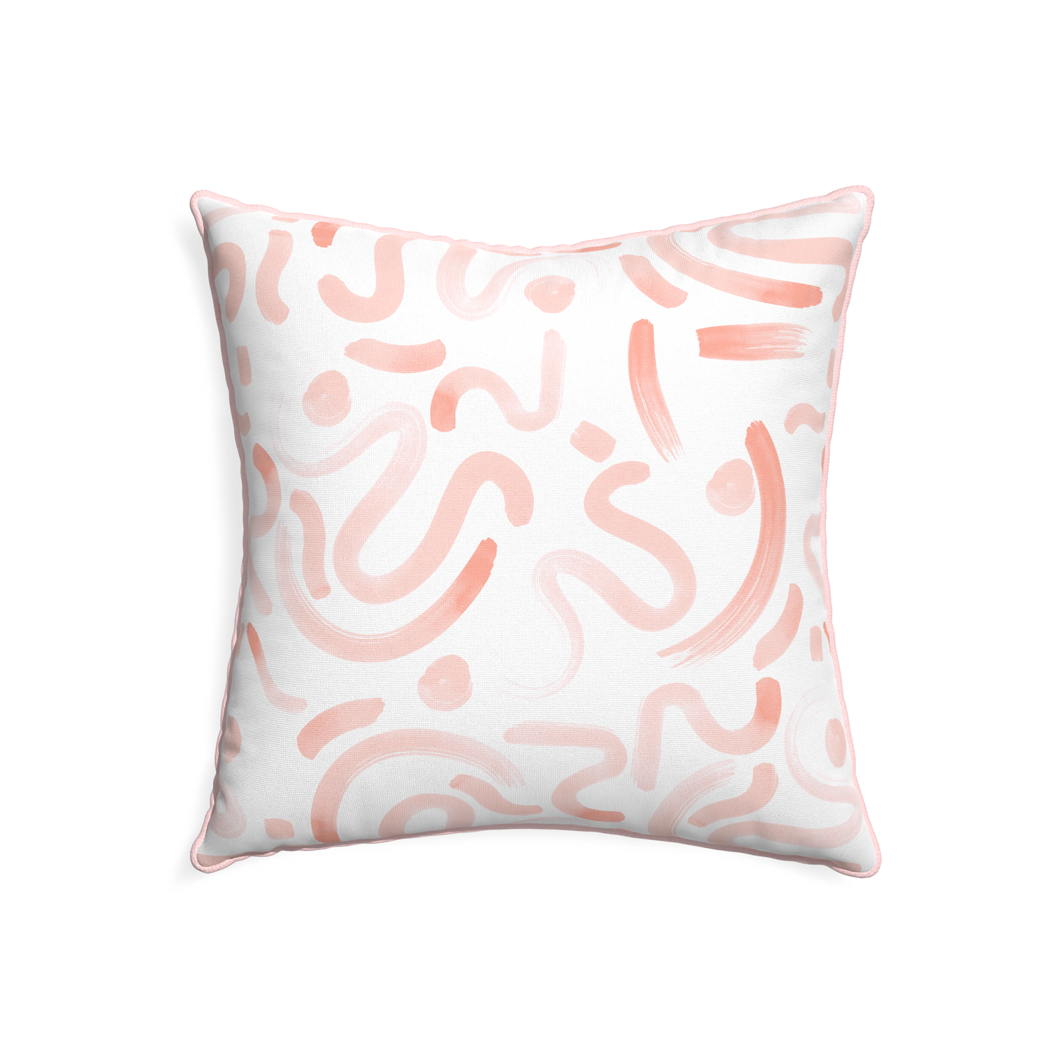 22-square hockney pink custom pink graphicpillow with petal piping on white background