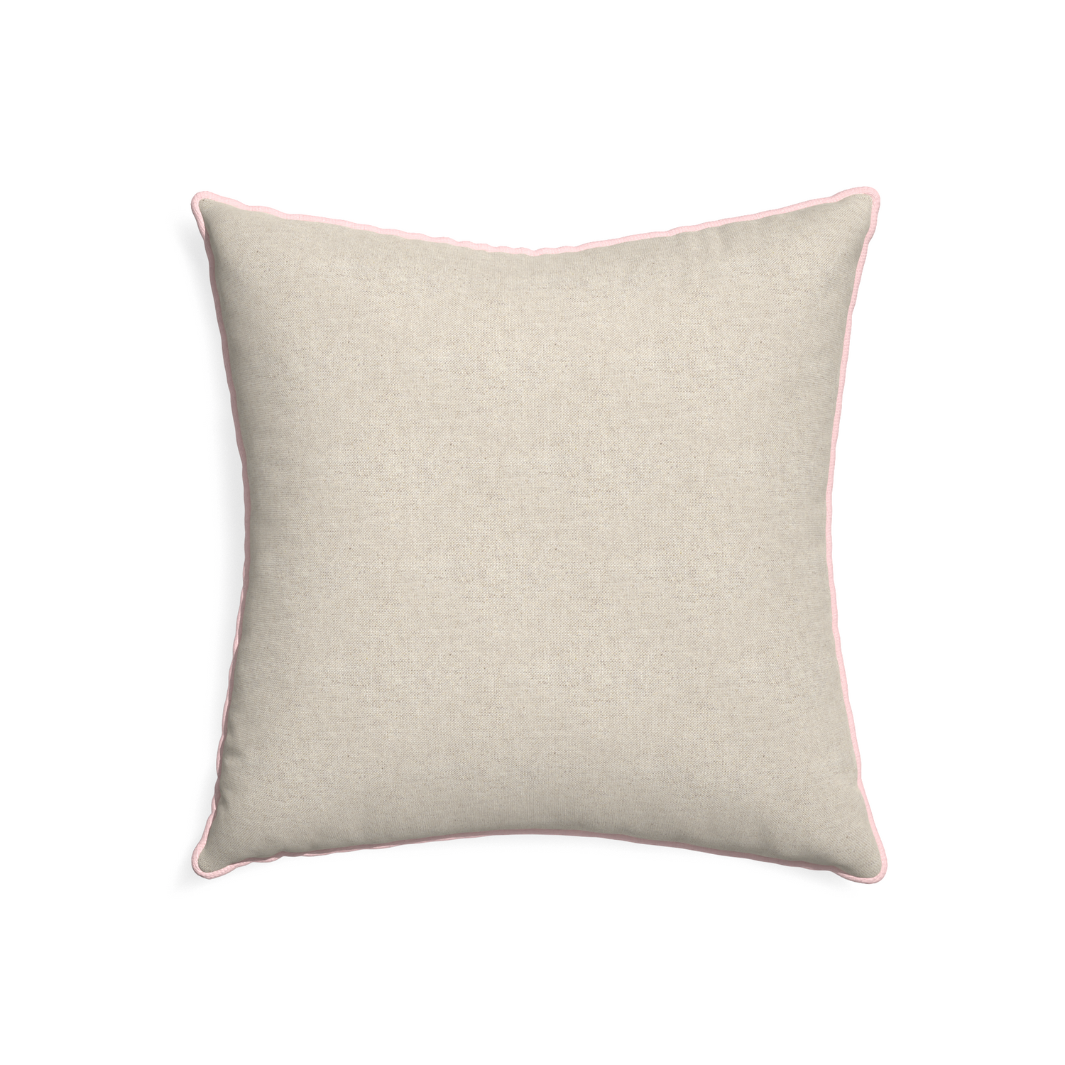 22-square oat custom light brownpillow with petal piping on white background