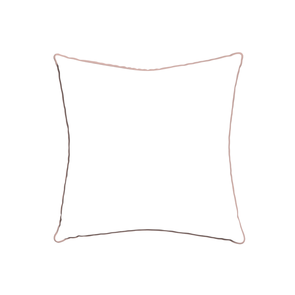 22-square ruby moss custom pillow with r piping on white background