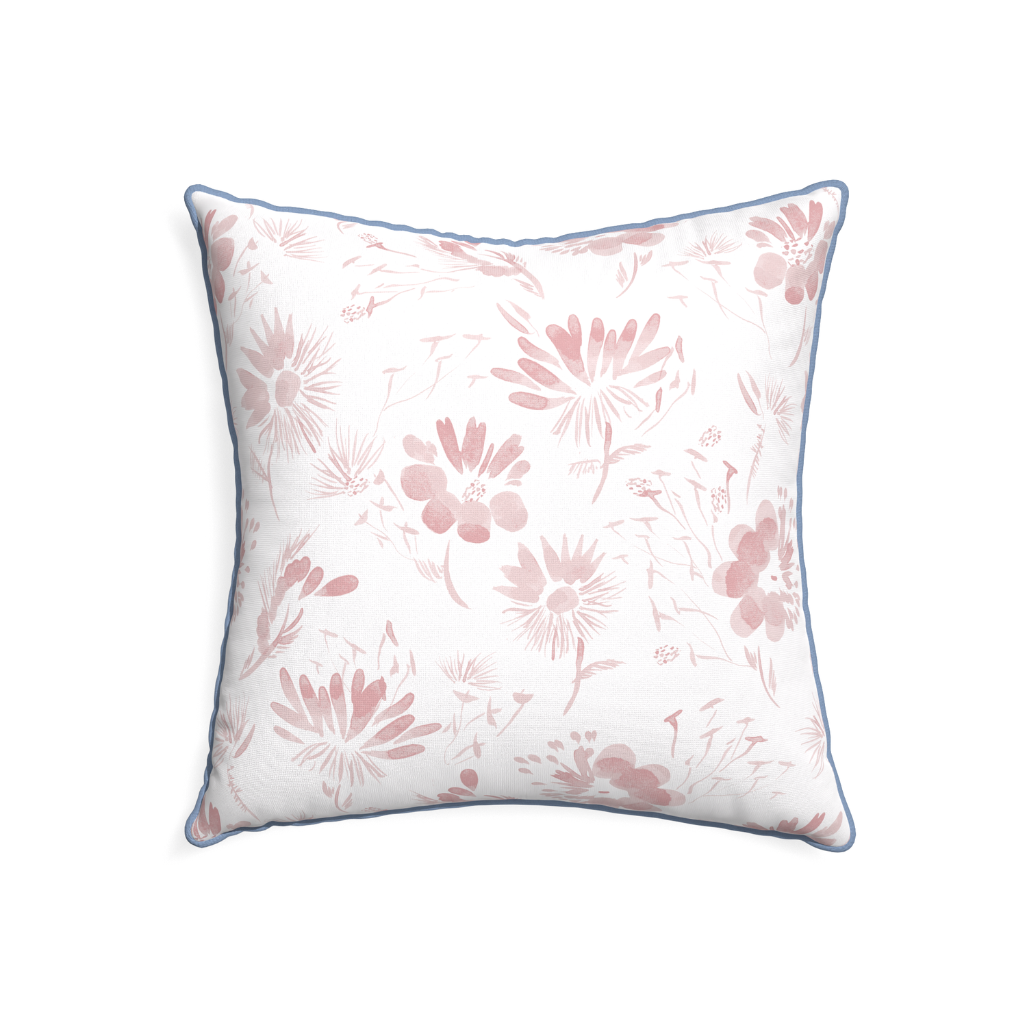 22-square blake custom pink floralpillow with sky piping on white background