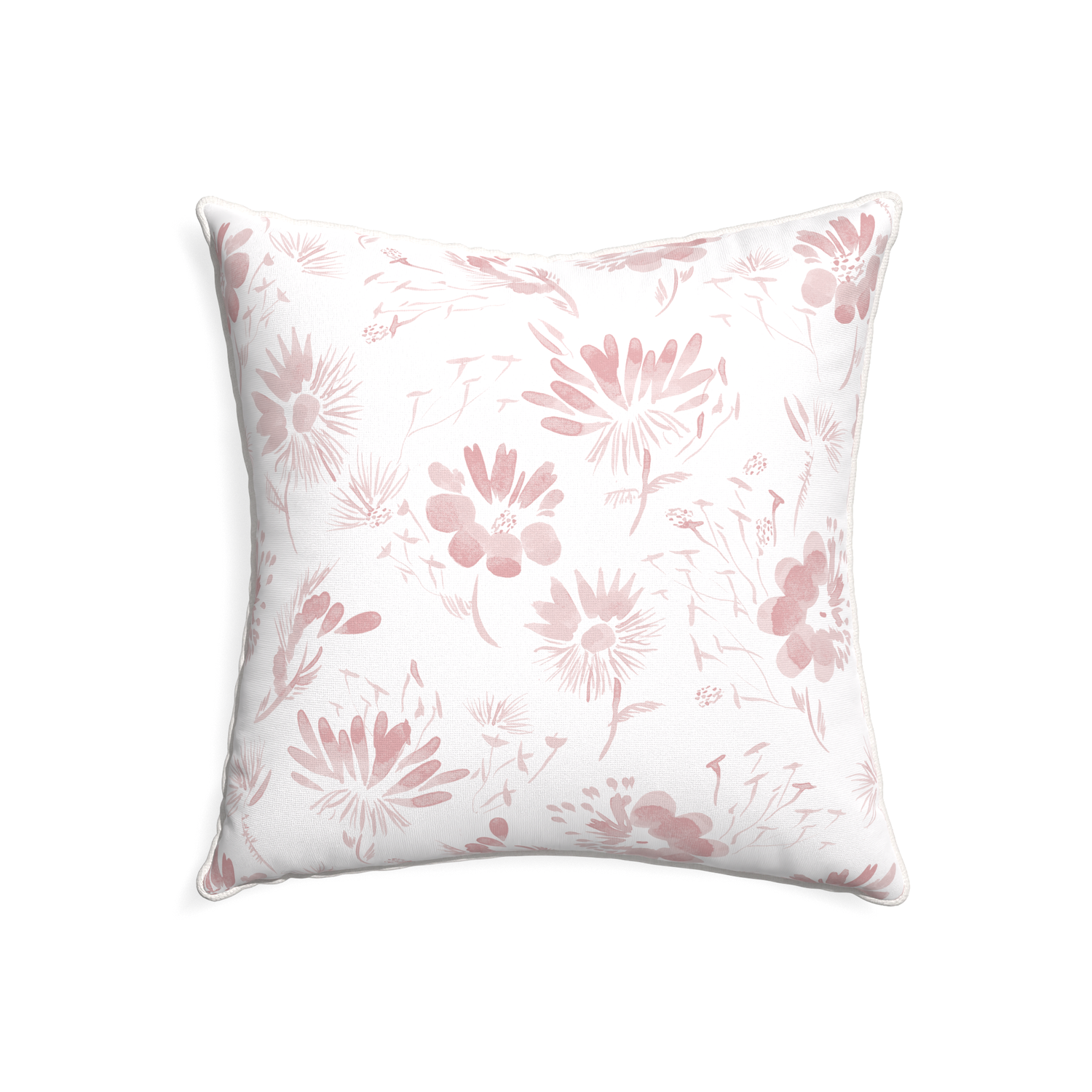 22-square blake custom pink floralpillow with snow piping on white background