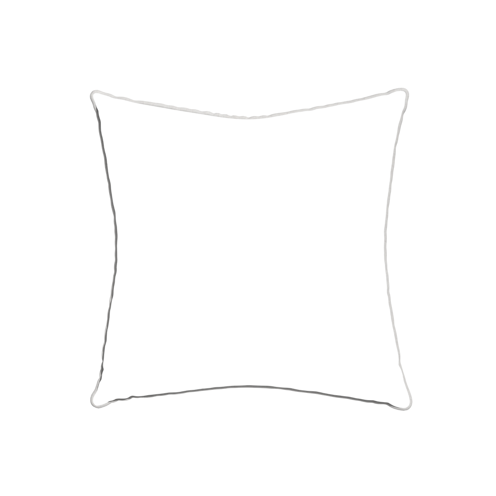 22-square lulie eggshell custom pillow with snow piping on white background