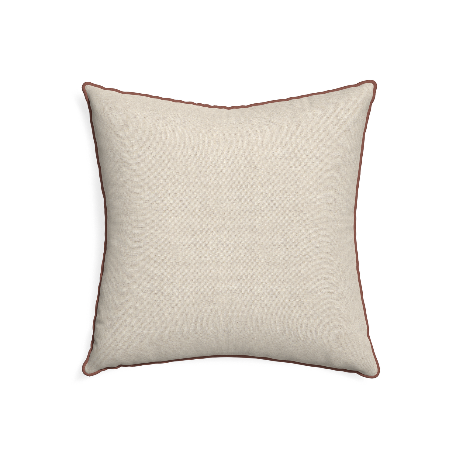 22-square oat custom light brownpillow with w piping on white background