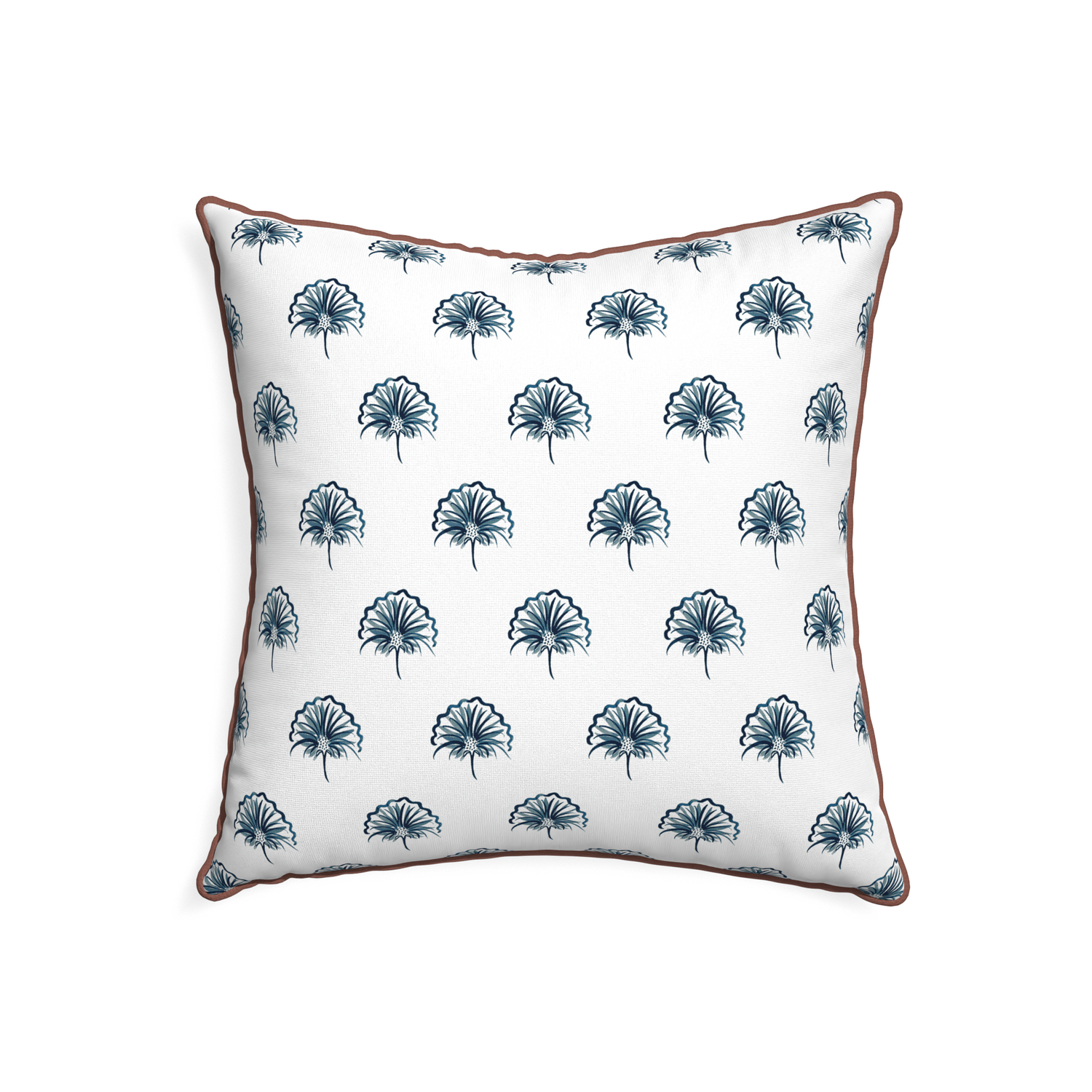 22-square penelope midnight custom floral navypillow with w piping on white background