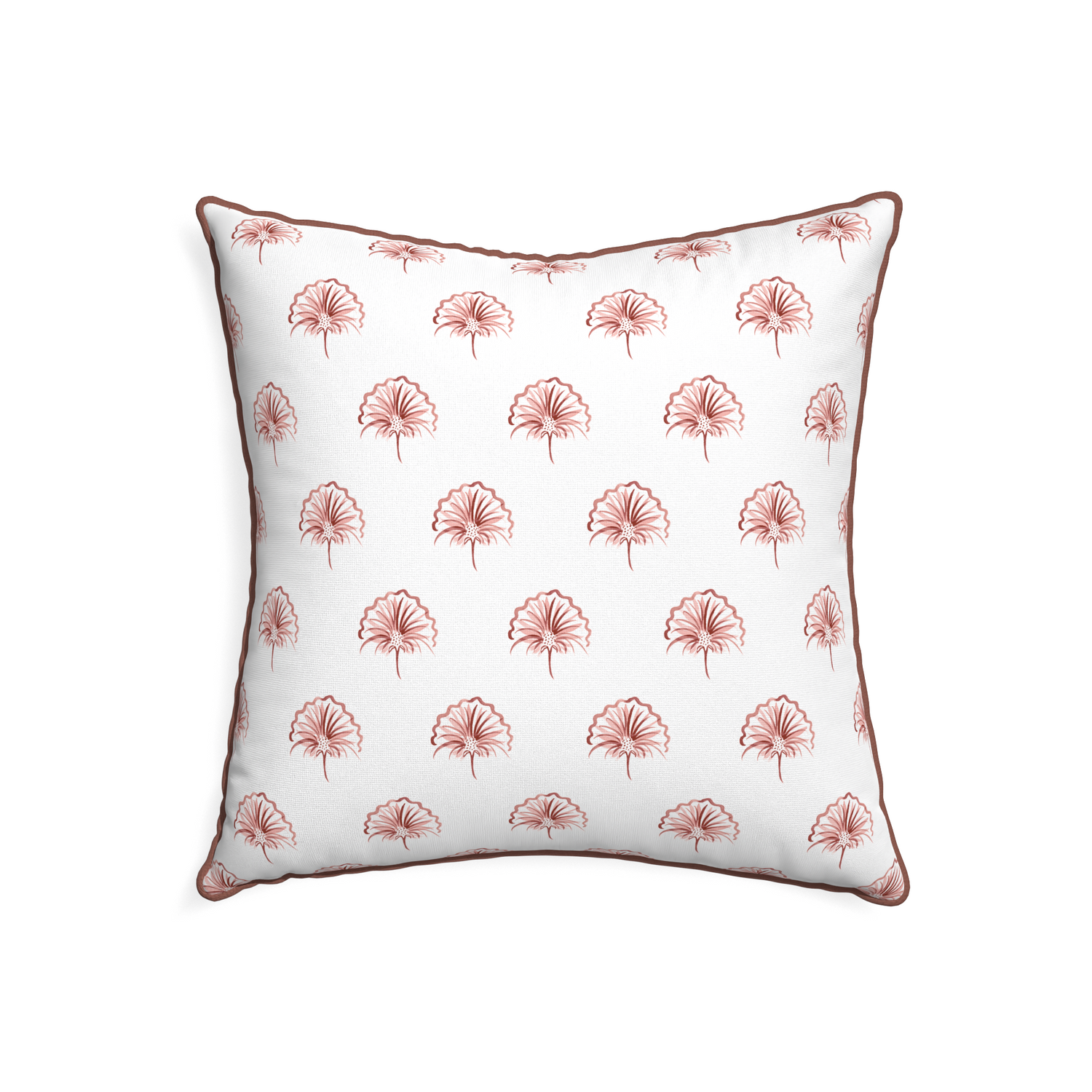 22-square penelope rose custom floral pinkpillow with w piping on white background