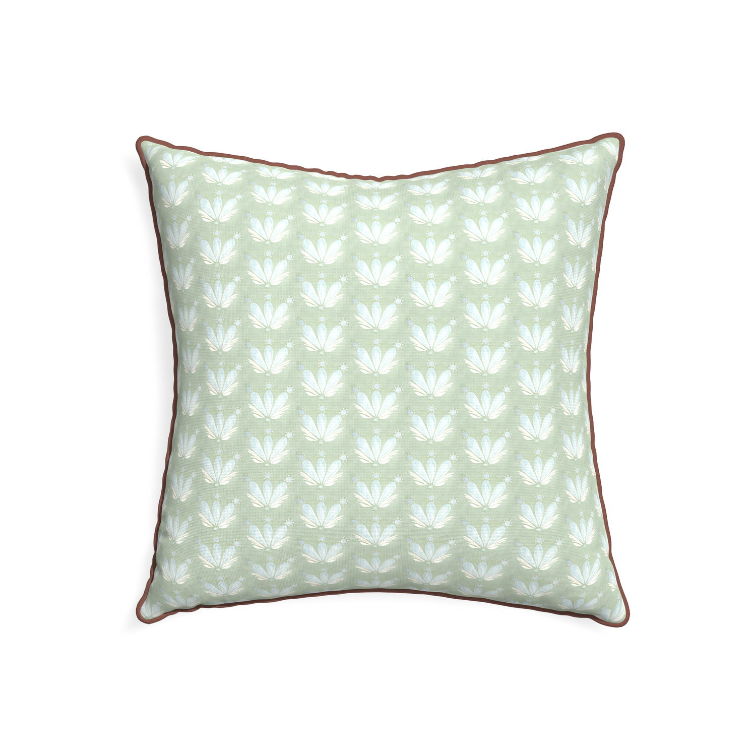 22-square serena sea salt custom blue & green floral drop repeatpillow with w piping on white background