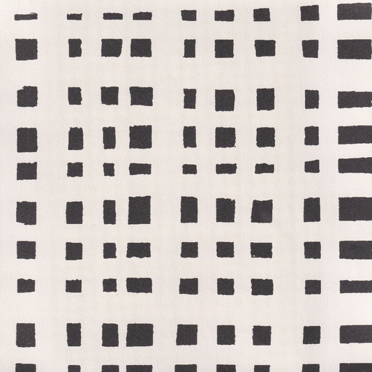 Ginger Black fabric with modern graphic gingham pattern by Pepper Home, perfect for custom made-to-order curtains.