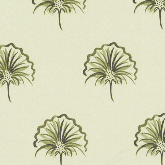 Penelope Pistachio fabric with delicate scalloped floral print in green, perfect for custom curtains by Pepper Home.