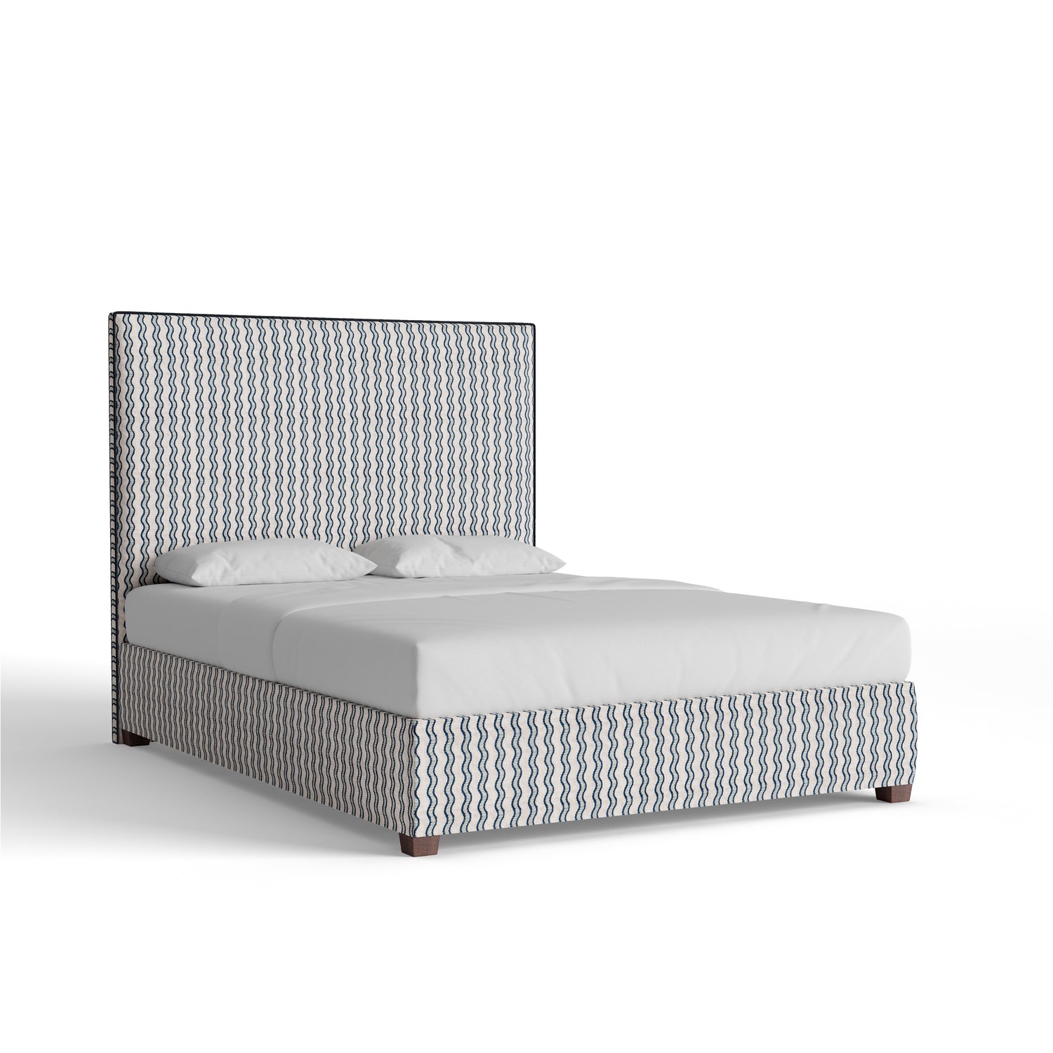 FEATURED: Queen / 11" Rails / Smoke / Cadet Velvet Welt